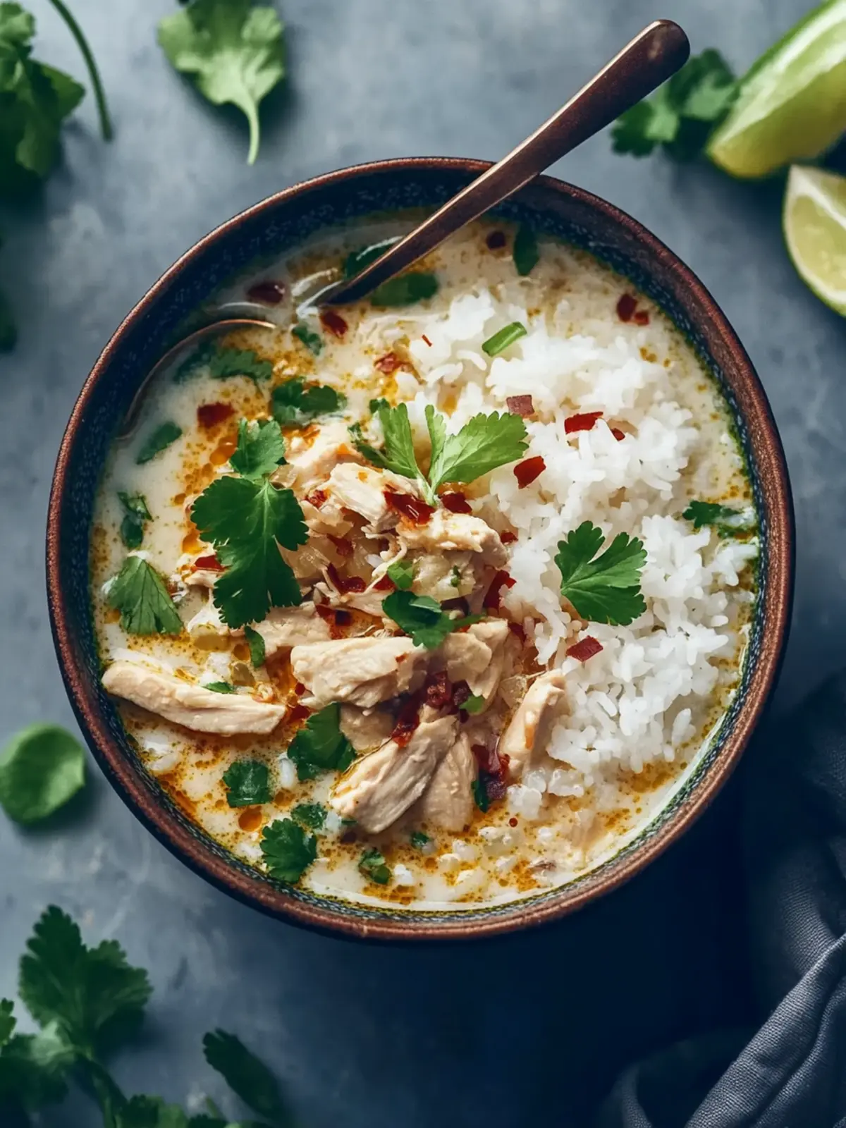 Coconut Chicken Brothy Rice for a Cozy Homemade Dinner 5 Coconut Chicken Brothy Rice