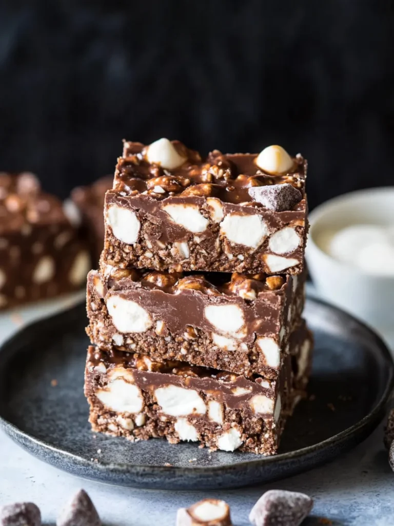 No Bake Rocky Road Bars